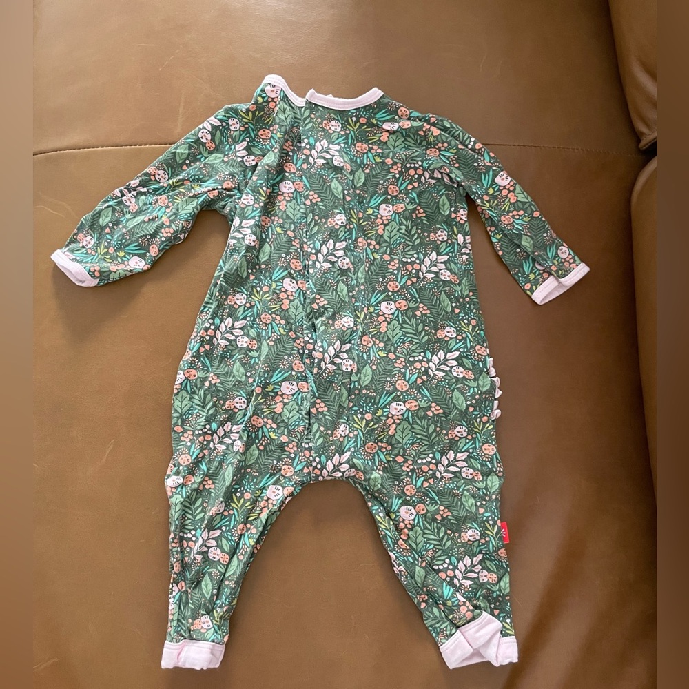 Magnetic Me Floral Green Baby One Piece
